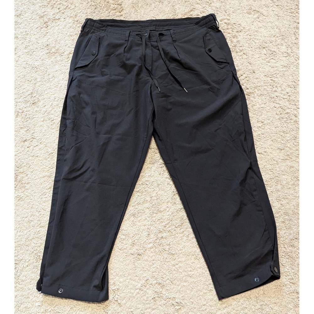 Paskho Spotlight Minimalist Travel Pants Womens Sz XXL Stretch Lightweight Black